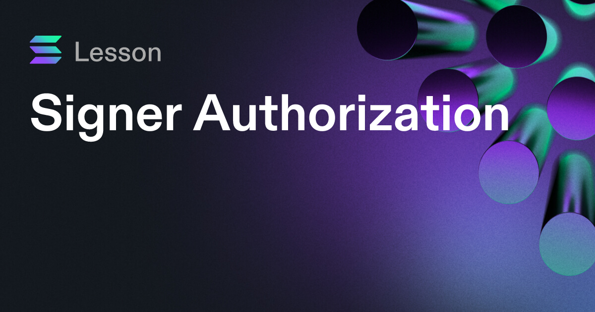 Signer Authorization